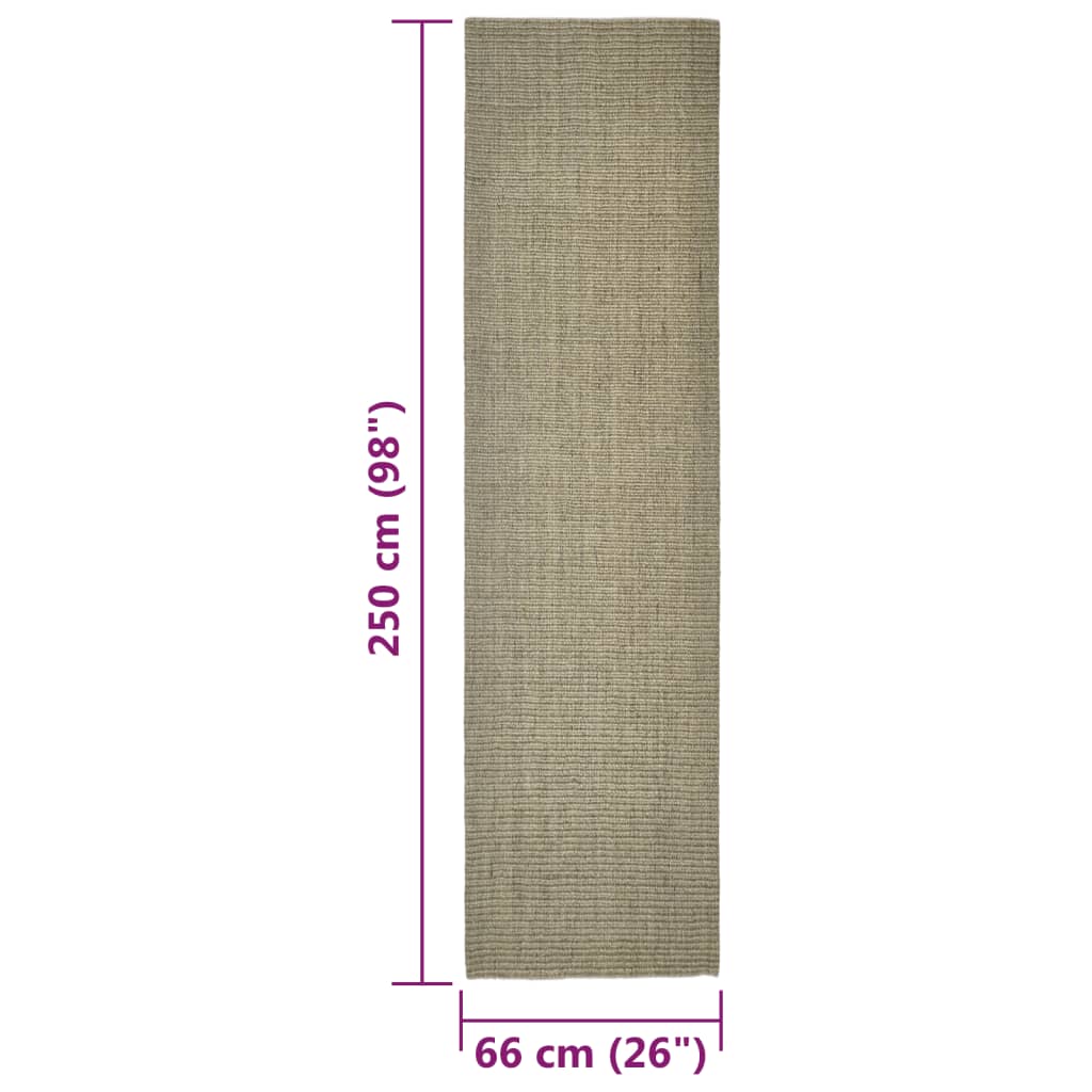 Χαλί για Στύλο Ξυσίματος Γκρι / Μπεζ 66 x250 εκ. από Σιζάλ - Pakobazaar