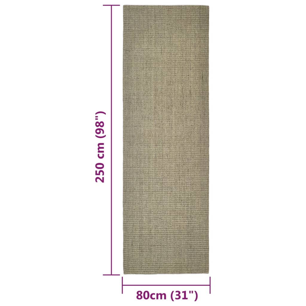 Χαλί για Στύλο Ξυσίματος Taupe 80 x 250 εκ. από Σιζάλ - Pakobazaar