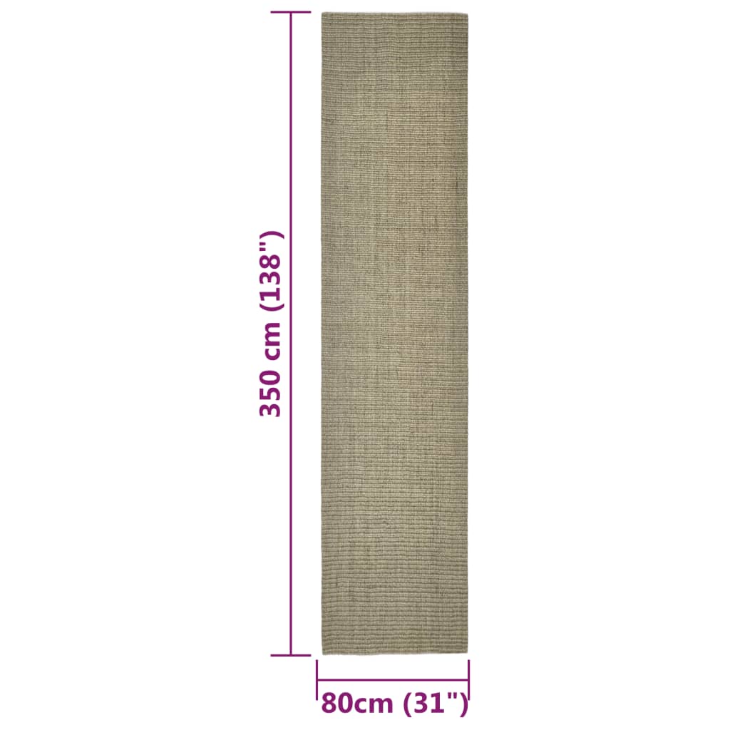 Χαλί για Στύλο Ξυσίματος Taupe 80 x 350 εκ. από Σιζάλ