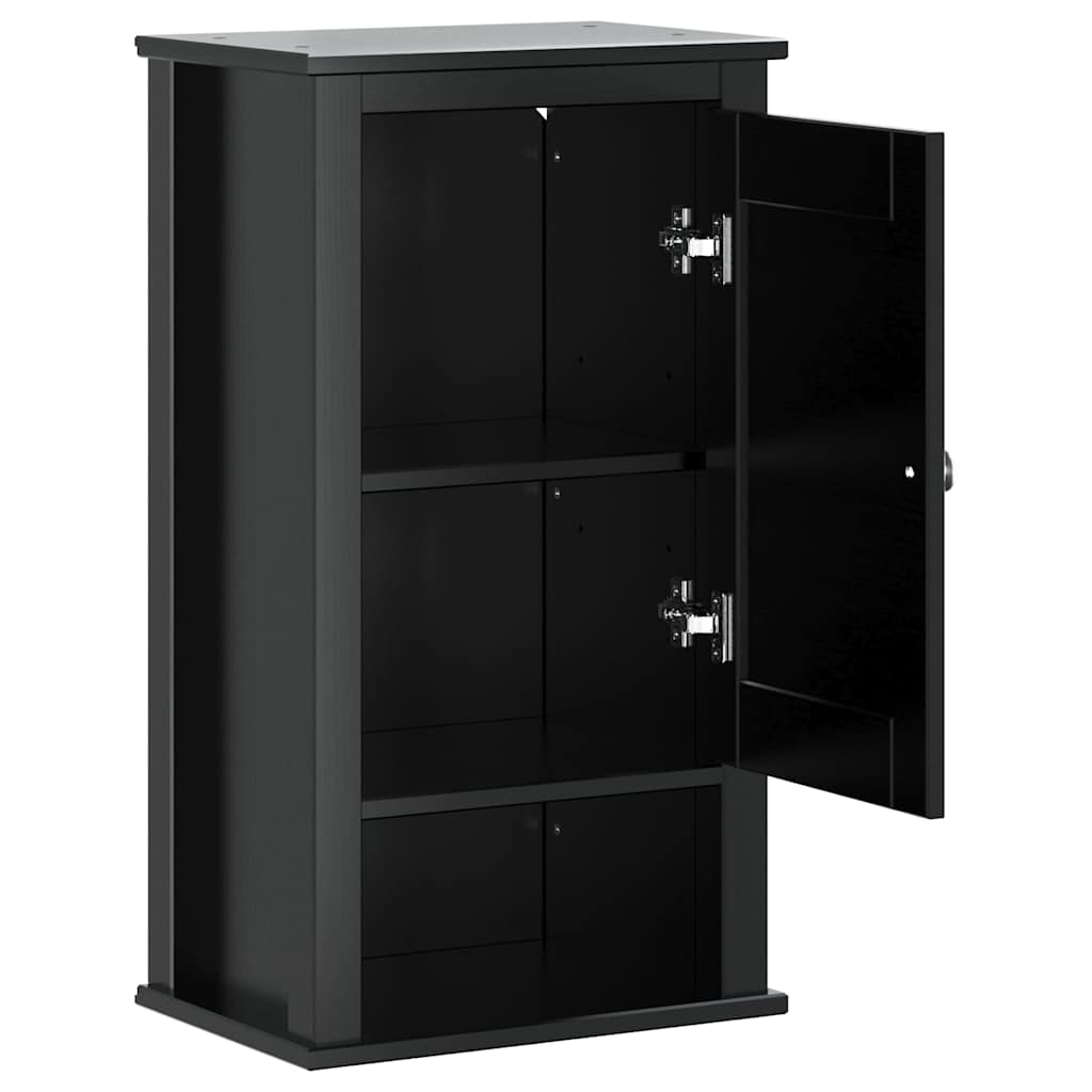 Ντουλάπι Μπάνιου Επιτοίχιο BERG Μαύρο 40x27x71,5 εκ Μασίφ Πεύκο - Pakobazaar