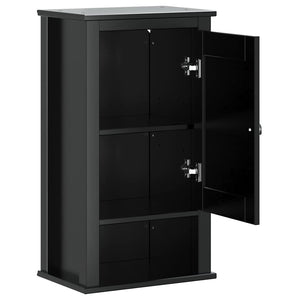 Ντουλάπι Μπάνιου Επιτοίχιο BERG Μαύρο 40x27x71,5 εκ Μασίφ Πεύκο - Pakobazaar