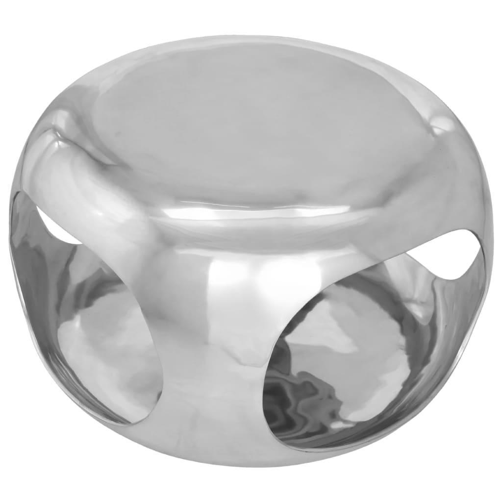 Τραπεζάκι Σαλονιού Ασημί 50 x 50 x 30 εκ. από Αλουμίνιο