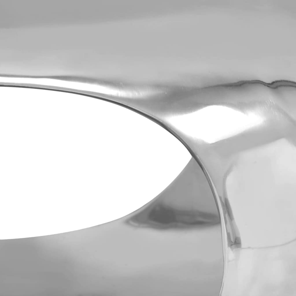 Τραπεζάκι Σαλονιού Ασημί 50 x 50 x 30 εκ. από Αλουμίνιο