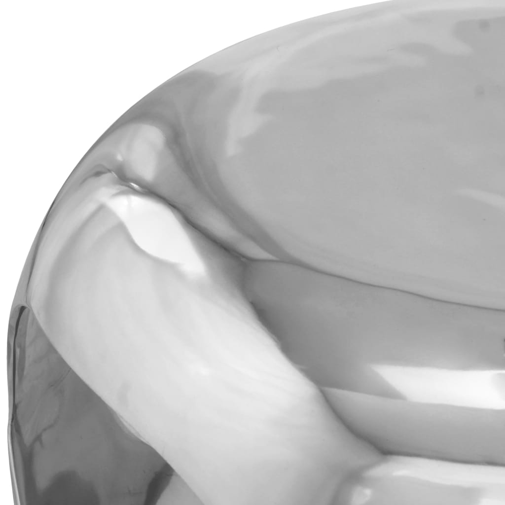 Τραπεζάκι Σαλονιού Ασημί 50 x 50 x 30 εκ. από Αλουμίνιο