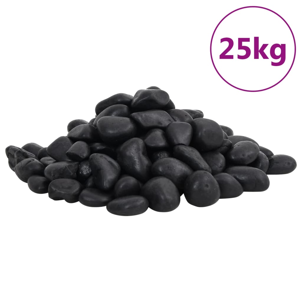Βότσαλα Γυαλισμένα Μαύρα 25 κ. 2-5 εκ. - Pakobazaar