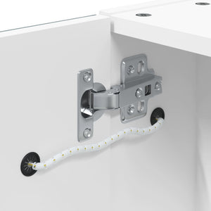 Καθρέφτης Μπάνιου με Ντουλάπι & LED Λευκό 45 x 13 x 52 εκ.