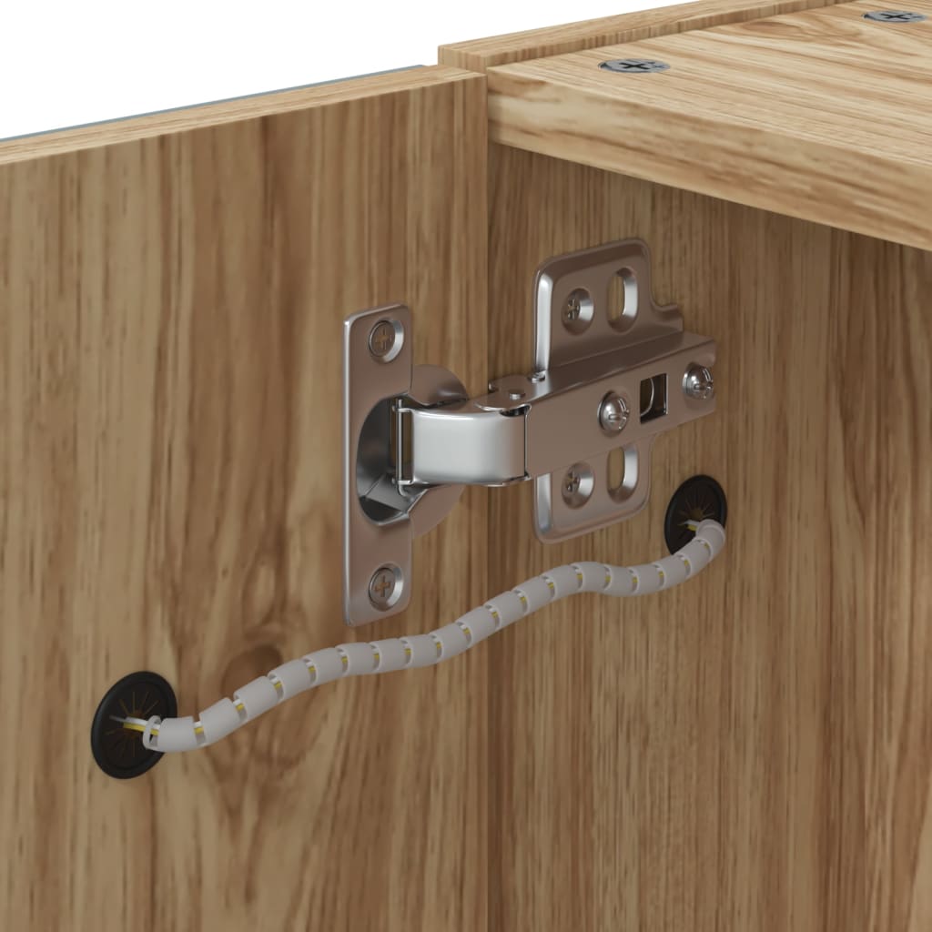 Καθρέφτης Μπάνιου με Ντουλάπι & LED Αν. Δρυς 45 x 13 x 52 εκ.