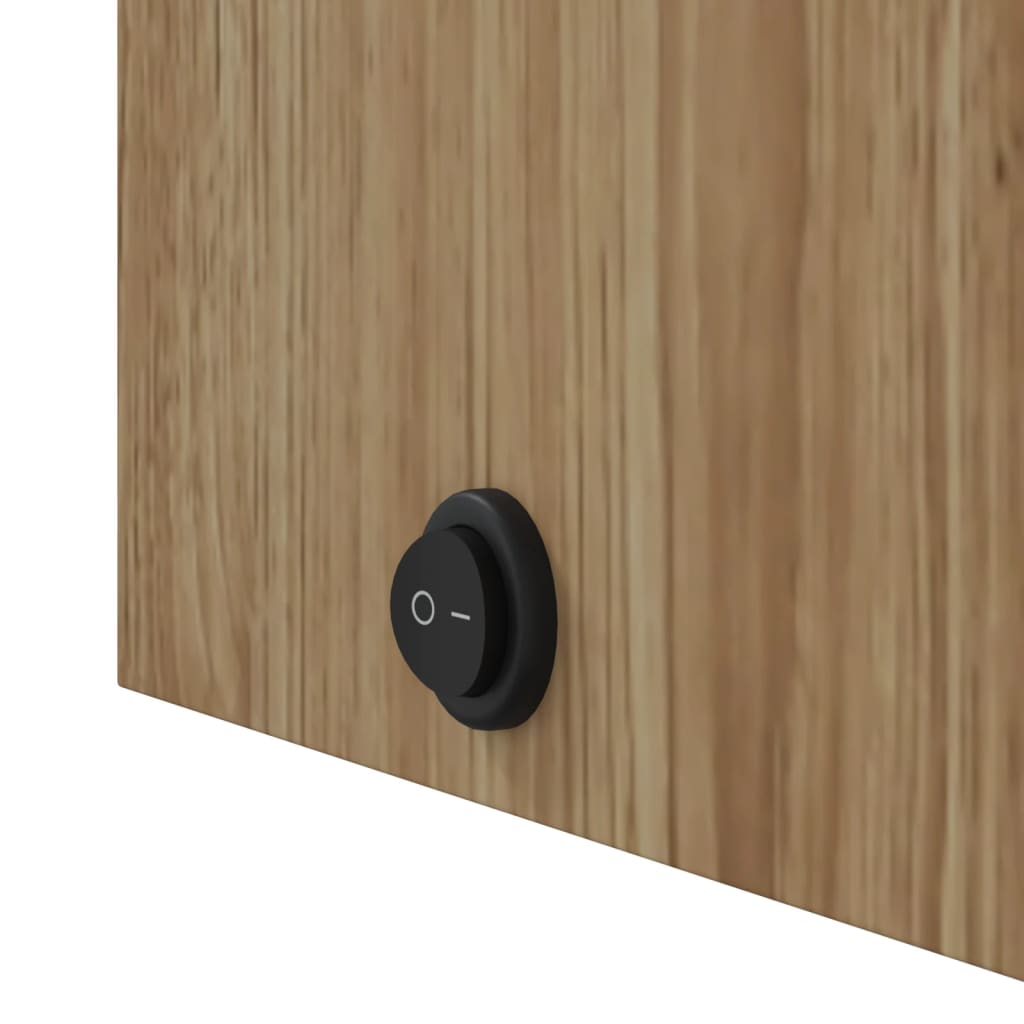 Καθρέφτης Μπάνιου με Ντουλάπι & LED Αν. Δρυς 45 x 13 x 52 εκ.