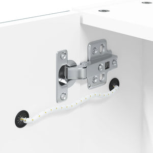 Καθρέφτης Μπάνιου με Ντουλάπι & LED Λευκό 60 x 13 x 52 εκ.