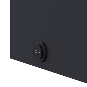 Καθρέφτης Μπάνιου με Ντουλάπι & LED Αψίδα Γκρι 42x13x70 εκ.