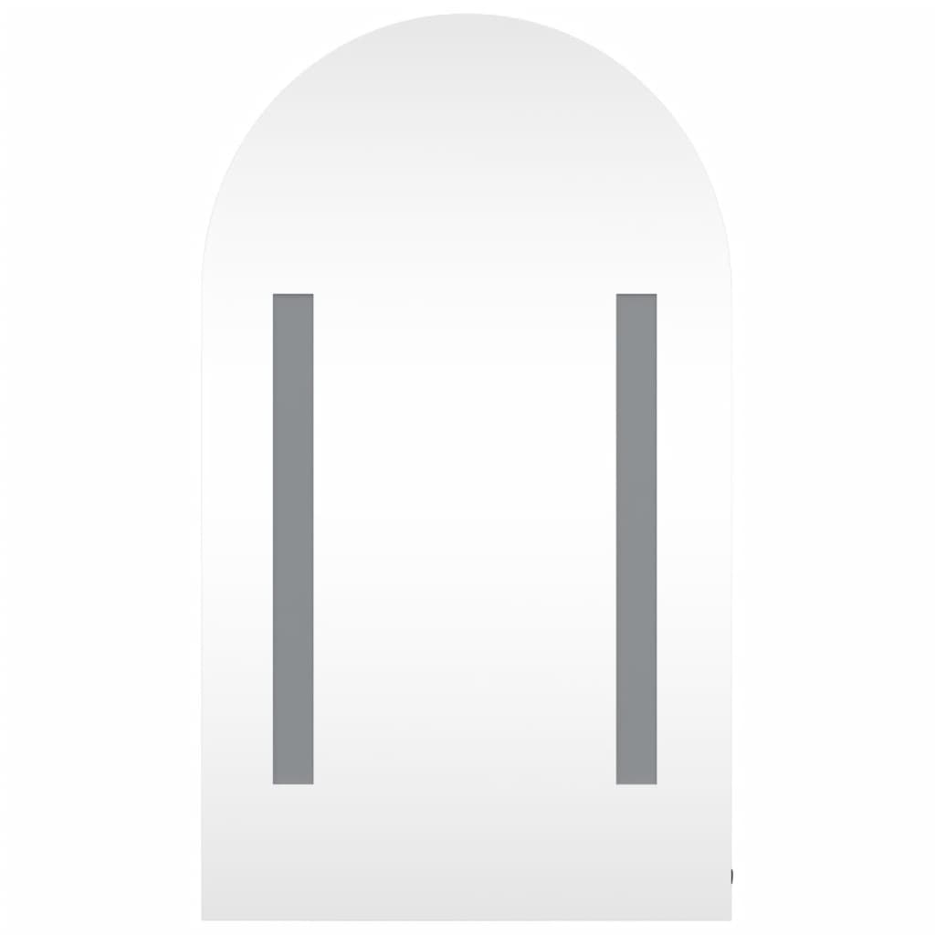 Καθρέφτης Μπάνιου με Ντουλάπι & LED Αψίδα Δρυός 42x13x70 εκ.