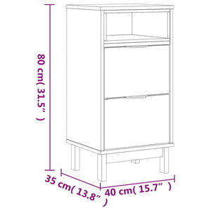Κομοδίνο FLAM 40 x 35 x 80 εκ. από Μασίφ Ξύλο Πεύκου