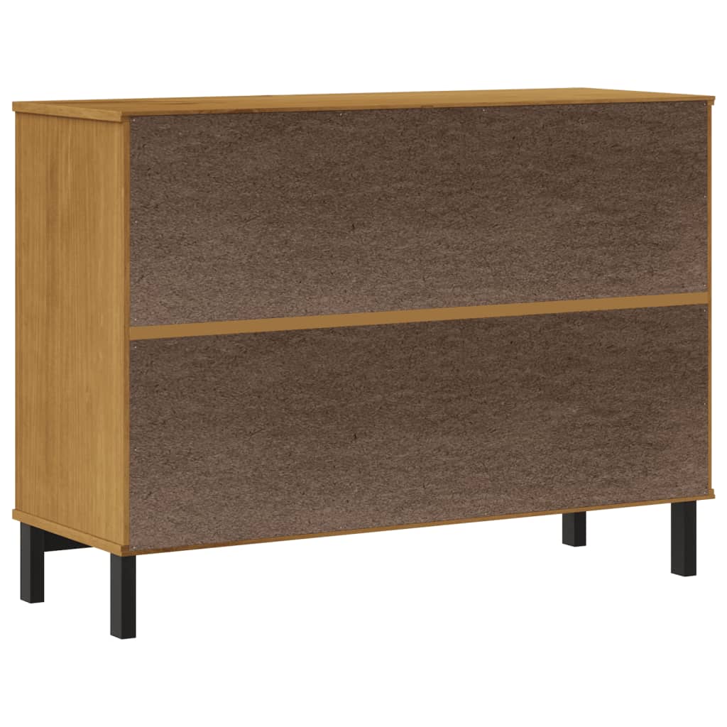 Μπουφές FLAM 110x40x80εκ. από Μασίφ Ξύλο Πεύκο με Γυάλινη Πόρτα