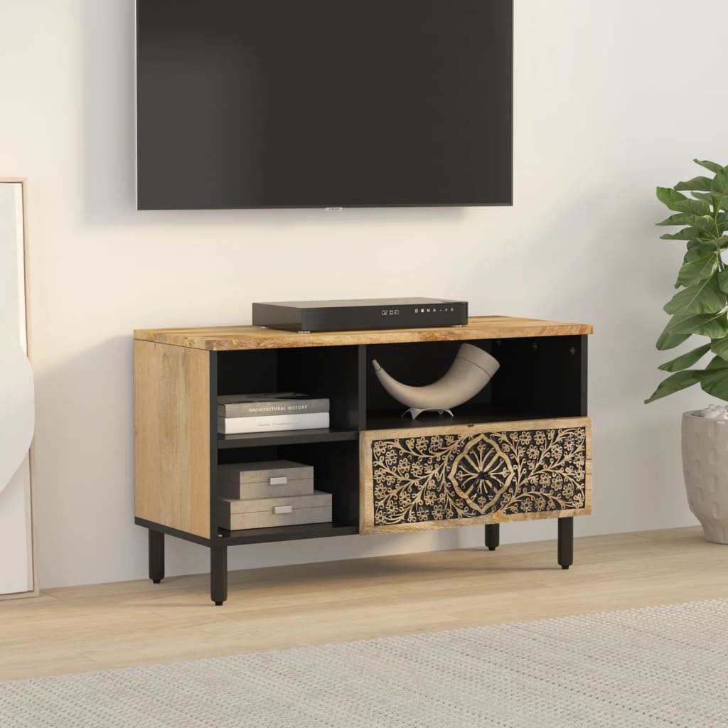 Έπιπλο Τηλεόρασης 80 x 33 x 46 εκ. από Μασίφ Ξύλο Μάνγκο