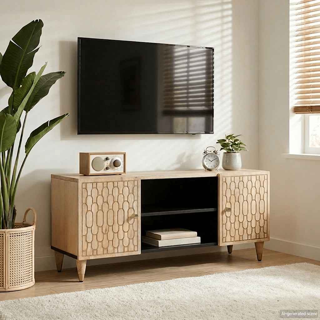 Έπιπλο Τηλεόρασης 105 x 33 x 46 εκ. από Μασίφ Ξύλο Μάνγκο