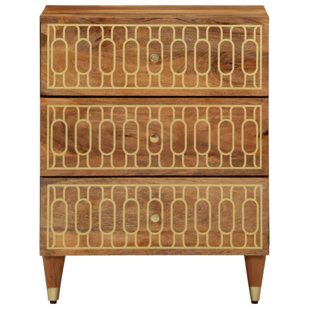 Κομοδίνο 50x33x62 εκ. από Μασίφ Ξύλο Μάνγκο