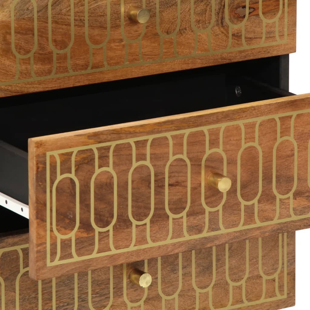 Κομοδίνο 50x33x62 εκ. από Μασίφ Ξύλο Μάνγκο