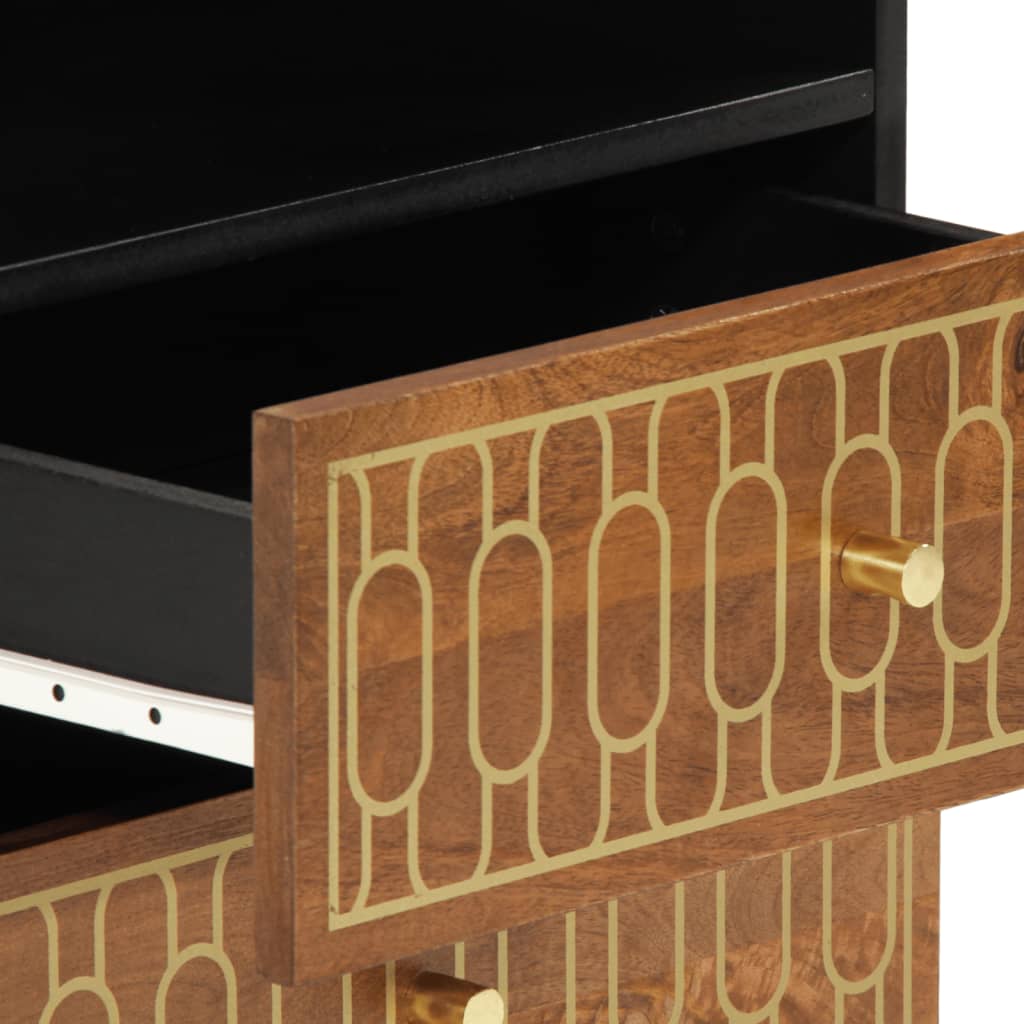 Κομοδίνο 50x33x62 εκ. από Μασίφ Ξύλο Μάνγκο