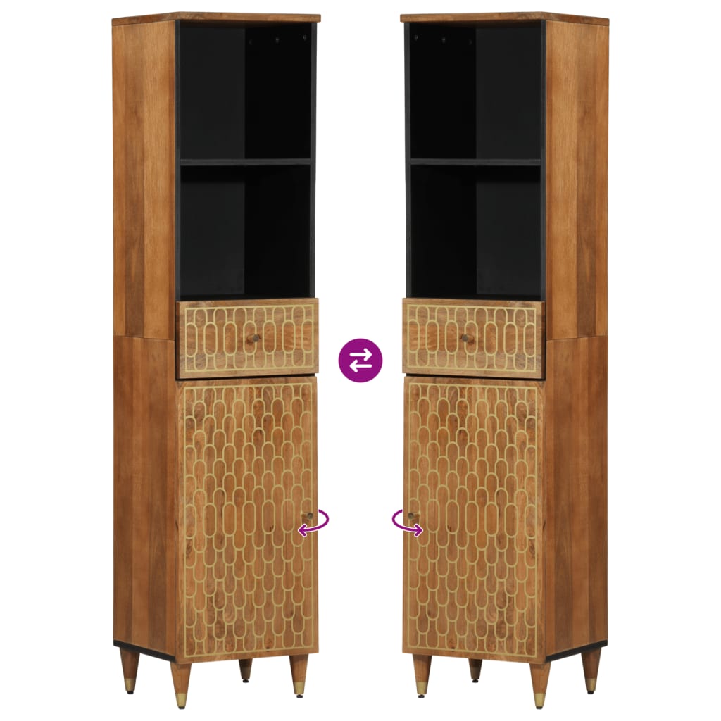 Ντουλάπι Μπάνιου 38 x 33 x 160 εκ. από Μασίφ Ξύλο Μάνγκο