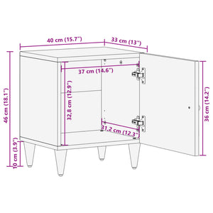 Κομοδίνο 40 x 33 x 46 εκ. από Μασίφ Ξύλο Μάνγκο