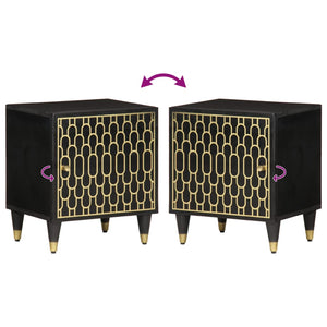 Κομοδίνα 2 τεμ. 40 x 33 x 46 εκ. από Μασίφ Ξύλο Μάνγκο