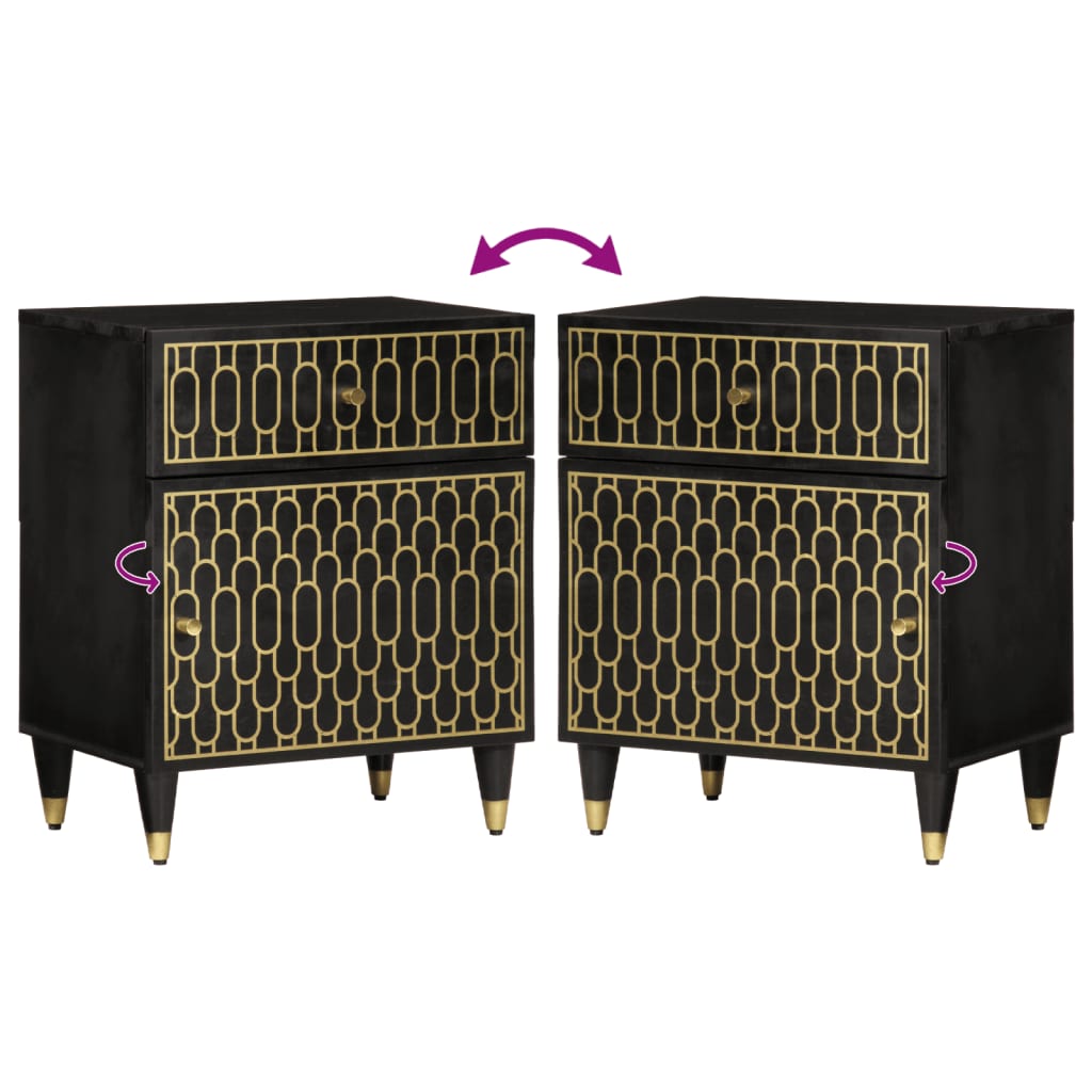 Κομοδίνο 50 x 33 x 60 εκ. από Μασίφ Ξύλο Μάνγκο