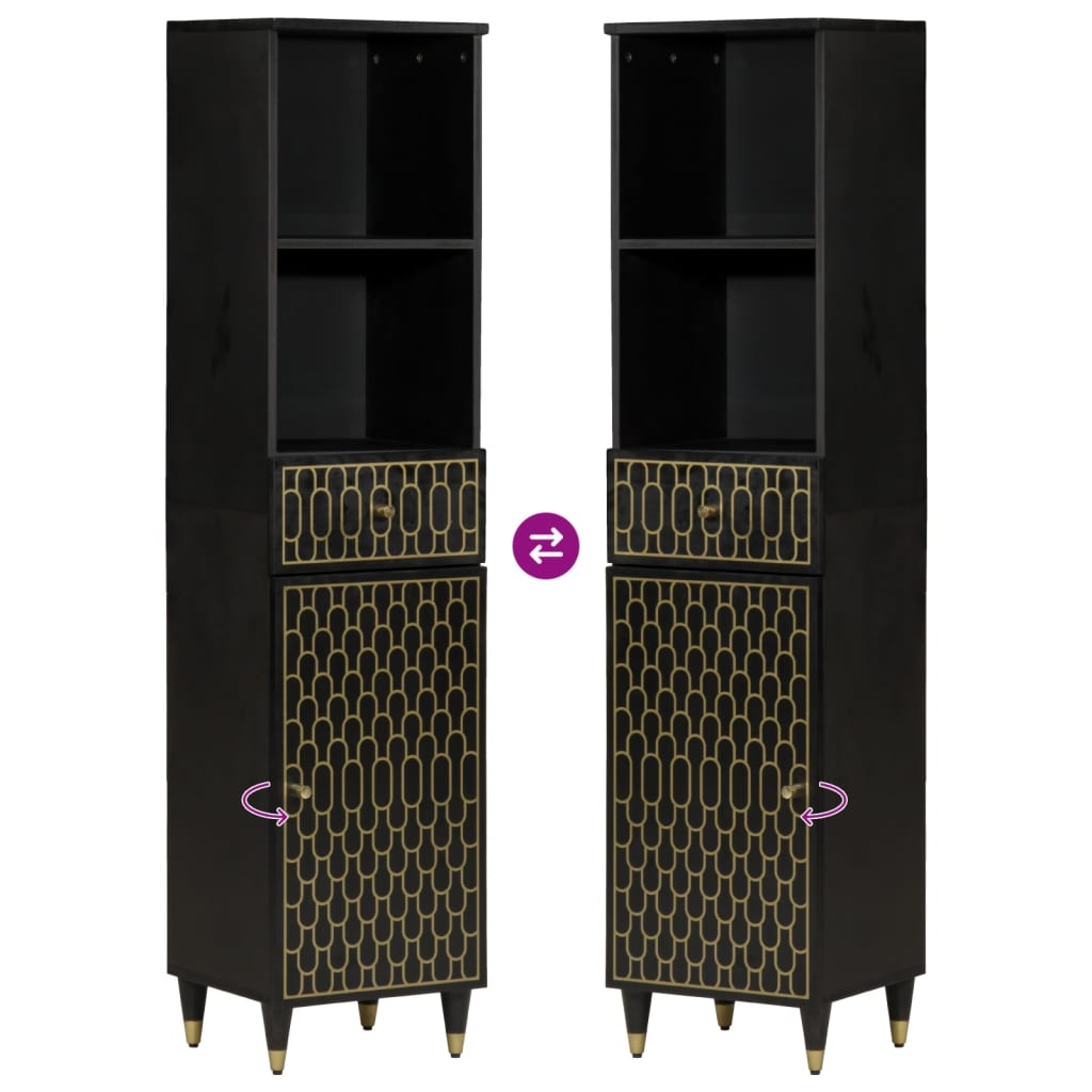 Ντουλάπι Μπάνιου 38 x 33 x 160 εκ. από Μασίφ Ξύλο Μάνγκο - Pakobazaar