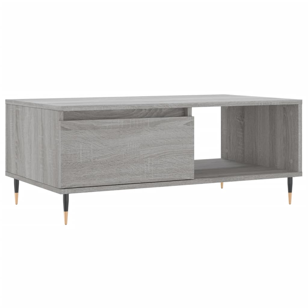 Τραπεζάκι Σαλονιού Γκρι Sonoma 90x50x36,5εκ. Επεξεργασμένο Ξύλο