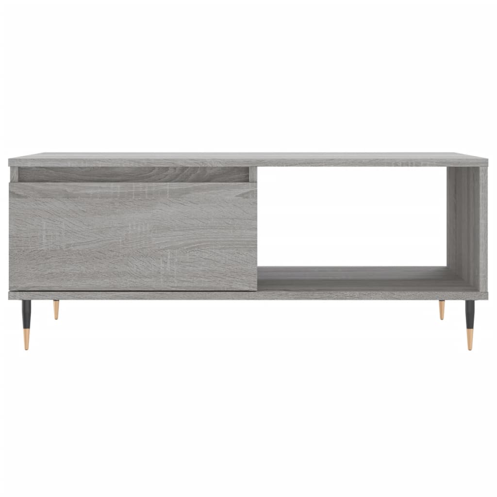 Τραπεζάκι Σαλονιού Γκρι Sonoma 90x50x36,5εκ. Επεξεργασμένο Ξύλο