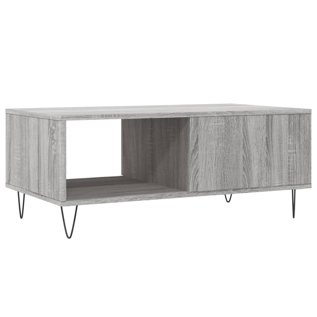 Τραπεζάκι Σαλονιού Γκρι Sonoma 90x50x36,5εκ. Επεξεργασμένο Ξύλο