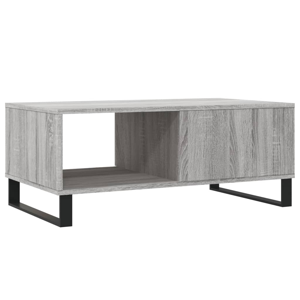 Τραπεζάκι Σαλονιού Γκρι Sonoma 90x50x36,5εκ. Επεξεργασμένο Ξύλο