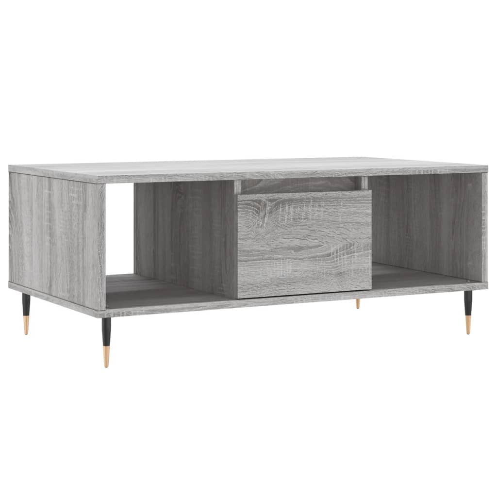 Τραπεζάκι Σαλονιού Γκρι Sonoma 90x50x36,5εκ. Επεξεργασμένο Ξύλο