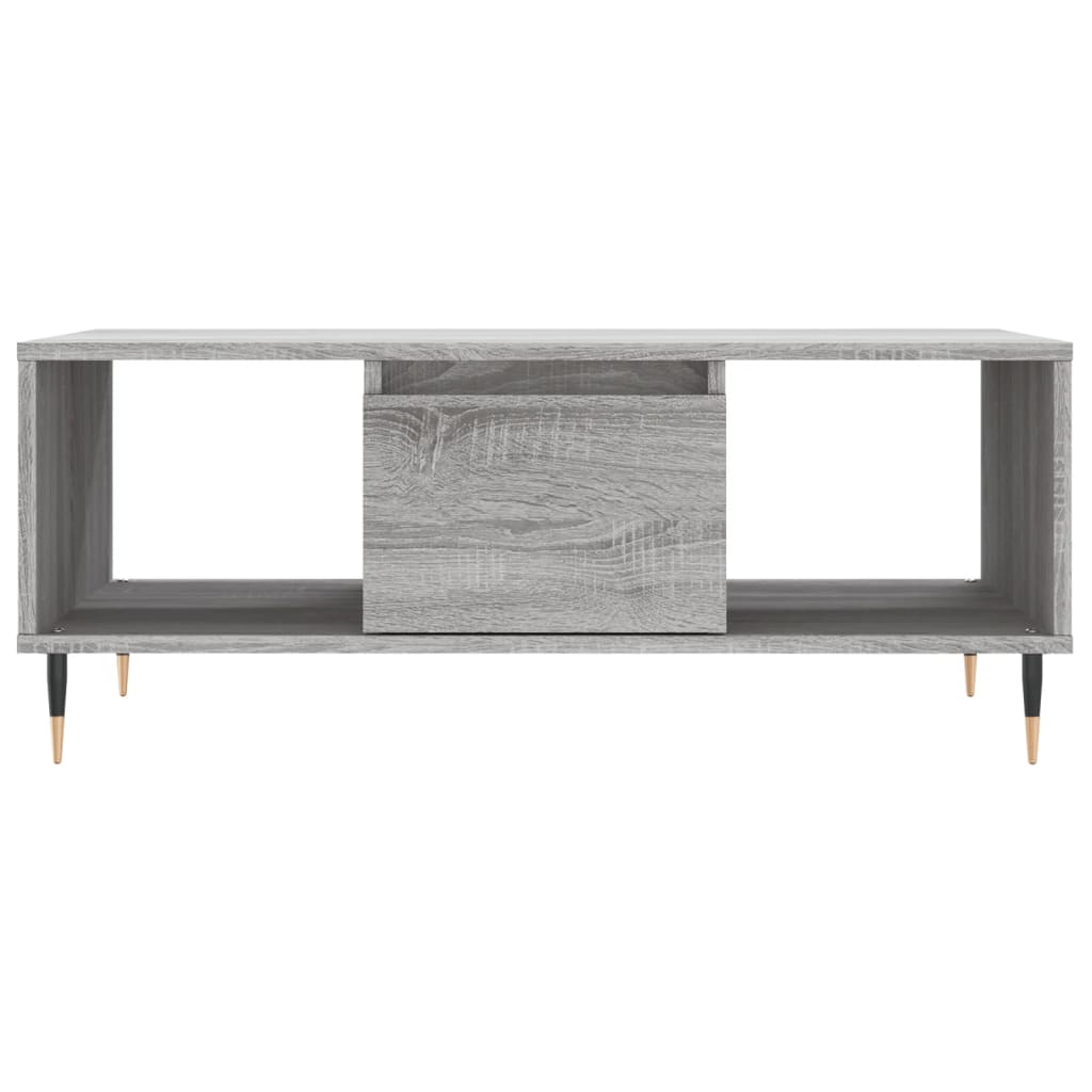 Τραπεζάκι Σαλονιού Γκρι Sonoma 90x50x36,5εκ. Επεξεργασμένο Ξύλο