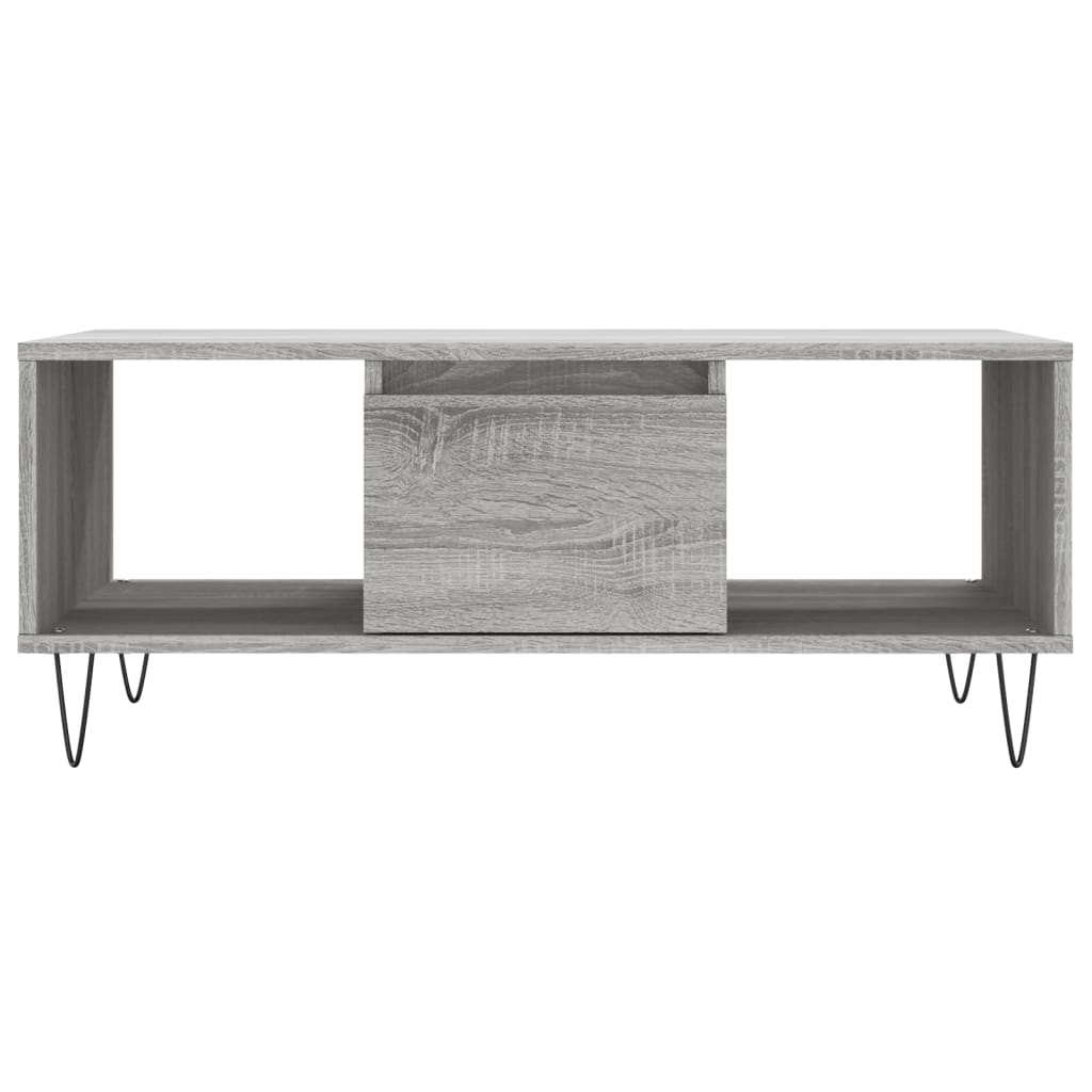 Τραπεζάκι Σαλονιού Γκρι Sonoma 90x50x36,5εκ. Επεξεργασμένο Ξύλο