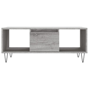 Τραπεζάκι Σαλονιού Γκρι Sonoma 90x50x36,5εκ. Επεξεργασμένο Ξύλο