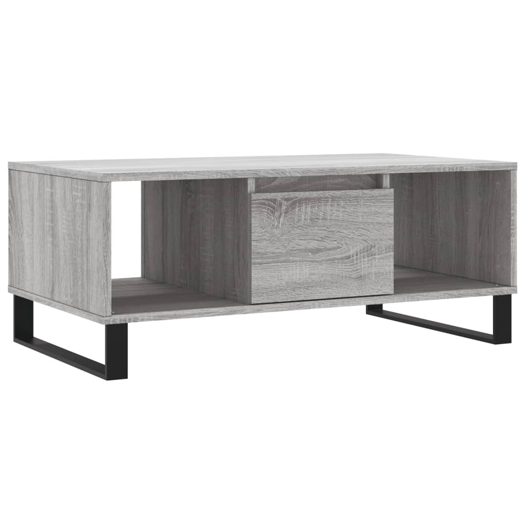 Τραπεζάκι Σαλονιού Γκρι Sonoma 90x50x36,5εκ. Επεξεργασμένο Ξύλο - Pakobazaar