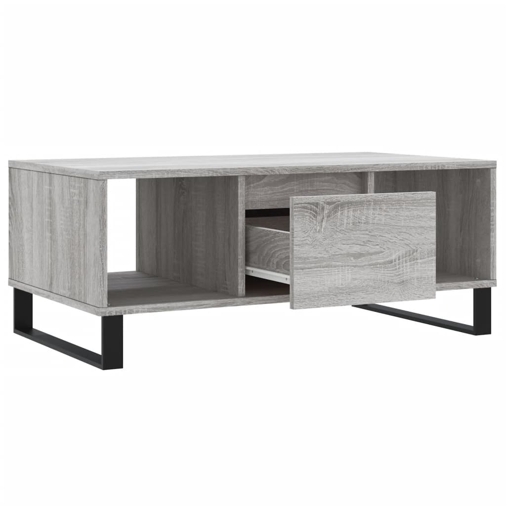Τραπεζάκι Σαλονιού Γκρι Sonoma 90x50x36,5εκ. Επεξεργασμένο Ξύλο - Pakobazaar