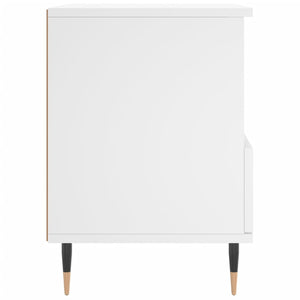 Κομοδίνα Λευκά 2 τεμ. 40 x 35 x 50 εκ. από Επεξεργασμένο Ξύλο