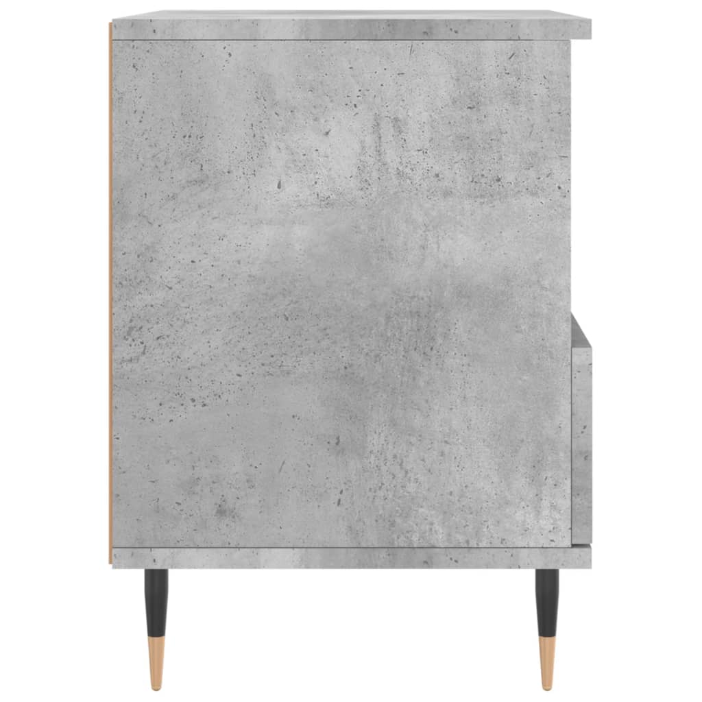 Κομοδίνα 2 τεμ. Γκρι Σκυροδέματος 40x35x50 εκ. Επεξεργ. Ξύλο