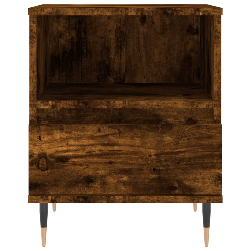 Κομοδίνο Καπνιστή Δρυς 40 x 35 x 50 εκ. από Επεξεργ. Ξύλο