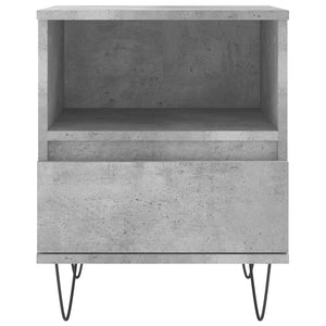 Κομοδίνα 2 τεμ. Γκρι Σκυροδέματος 40x35x50 εκ. Επεξεργ. Ξύλο