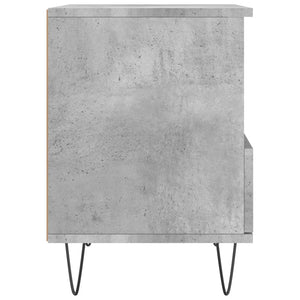 Κομοδίνα 2 τεμ. Γκρι Σκυροδέματος 40x35x50 εκ. Επεξεργ. Ξύλο