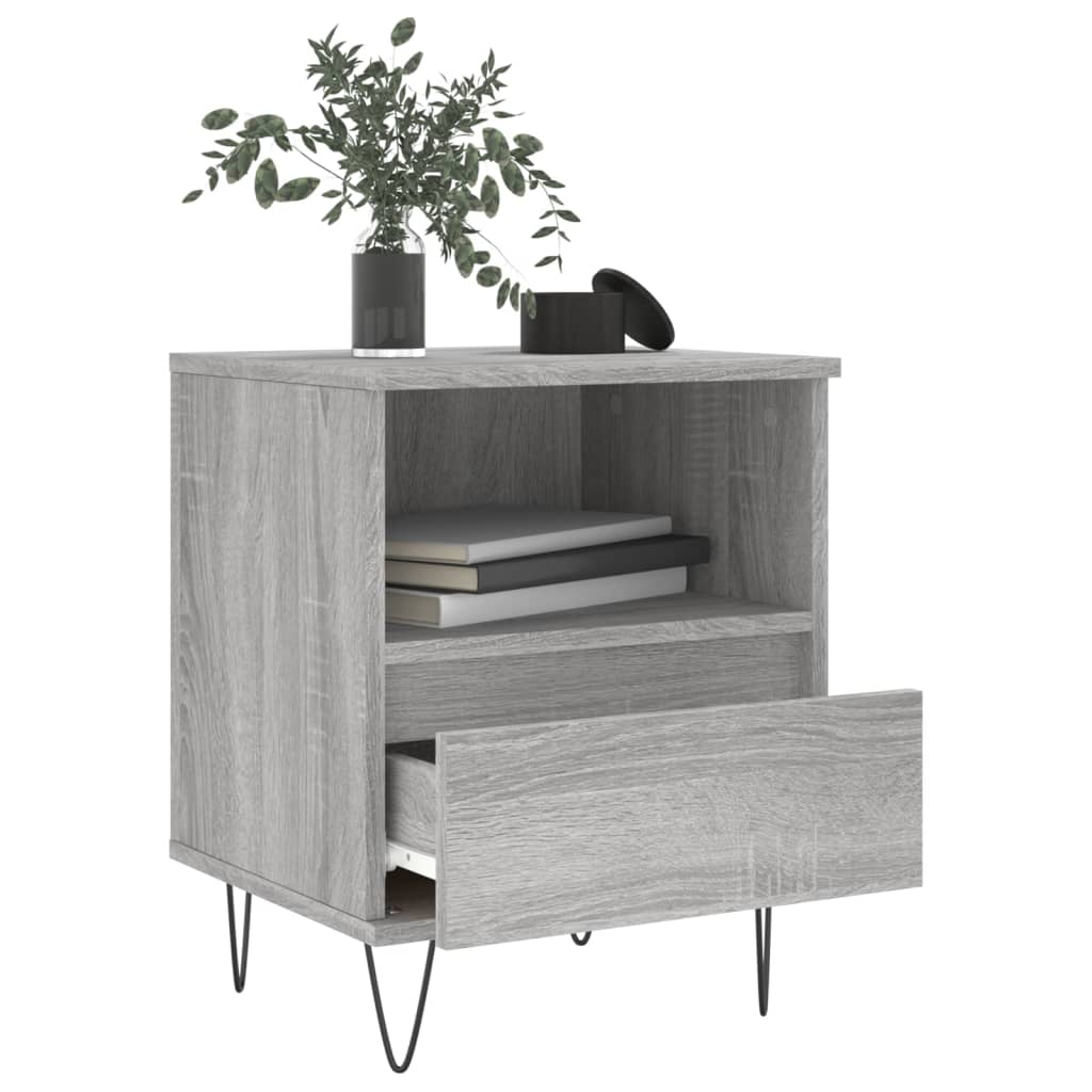 Κομοδίνο Γκρι Sonoma 40 x 35 x 50 εκ. από Επεξεργασμένο Ξύλο