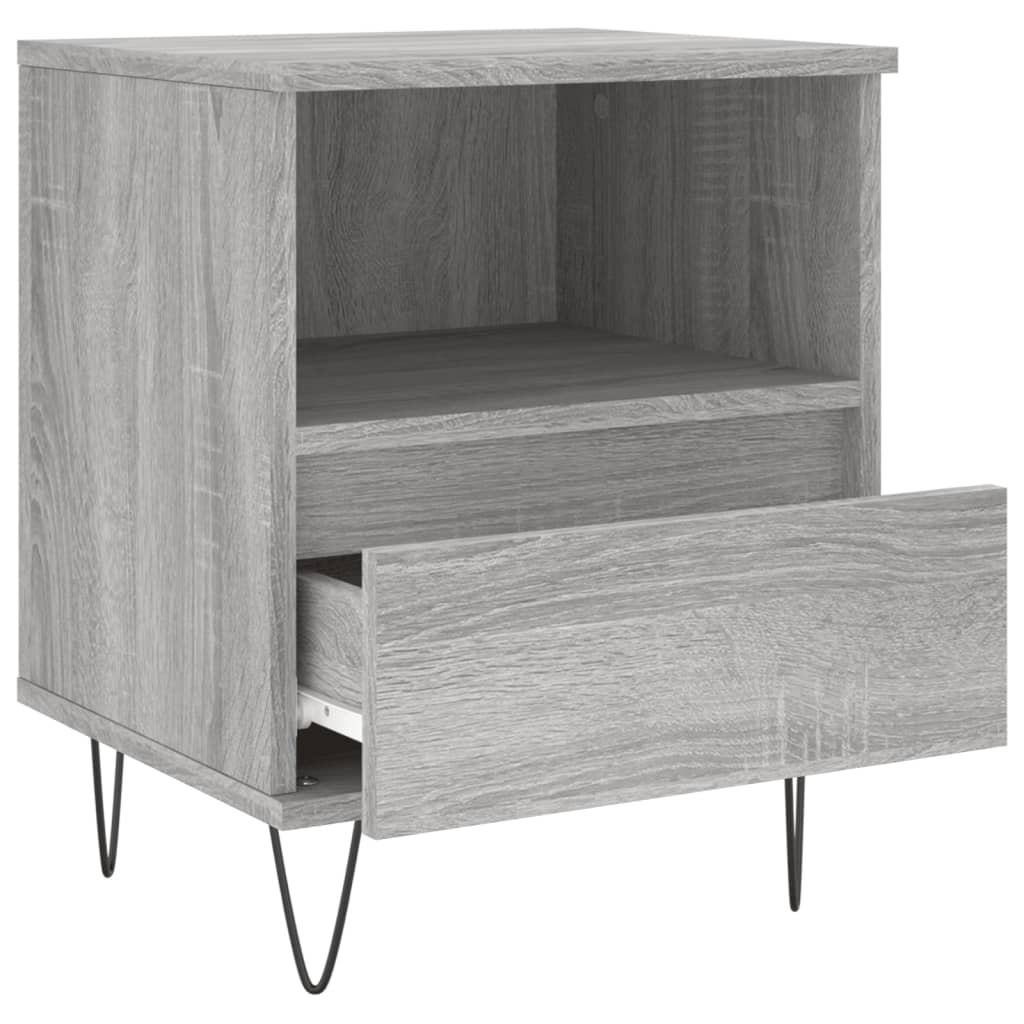 Κομοδίνο Γκρι Sonoma 40 x 35 x 50 εκ. από Επεξεργασμένο Ξύλο