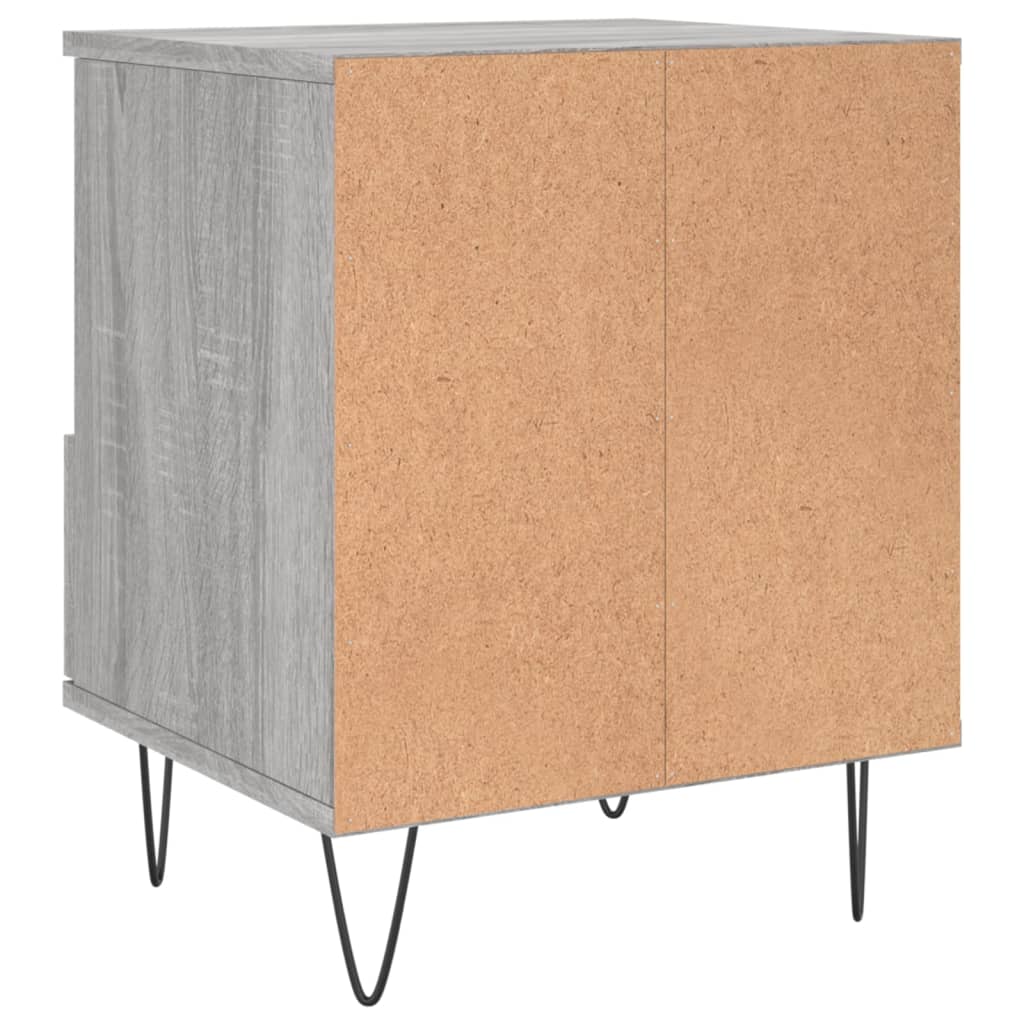 Κομοδίνα 2 τεμ. Γκρι Sonoma 40 x 35 x 50 εκ. από Επεξεργ. Ξύλο