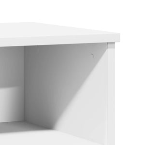Κομοδίνο Λευκό 40 x 35 x 50 εκ. από Επεξεργασμένο Ξύλο
