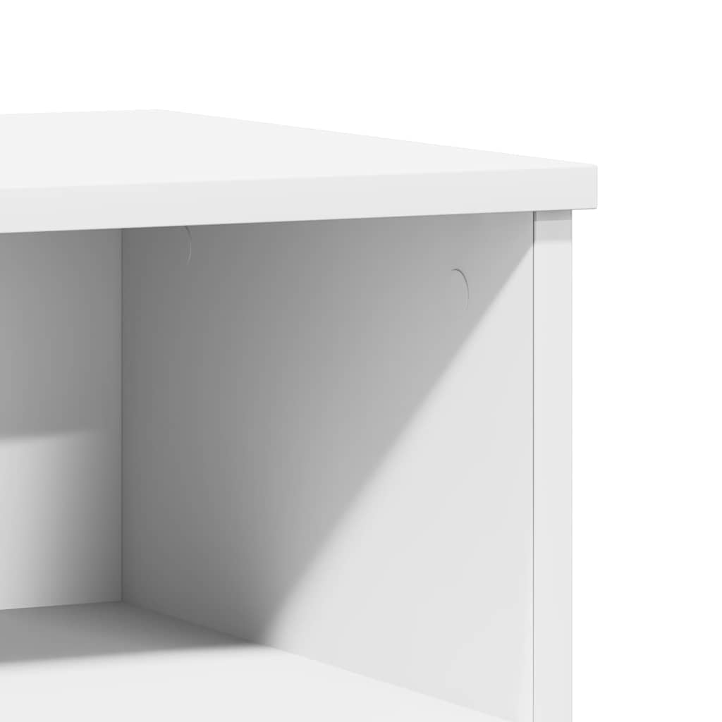 Κομοδίνα Λευκά 2 τεμ. 40 x 35 x 50 εκ. από Επεξεργασμένο Ξύλο