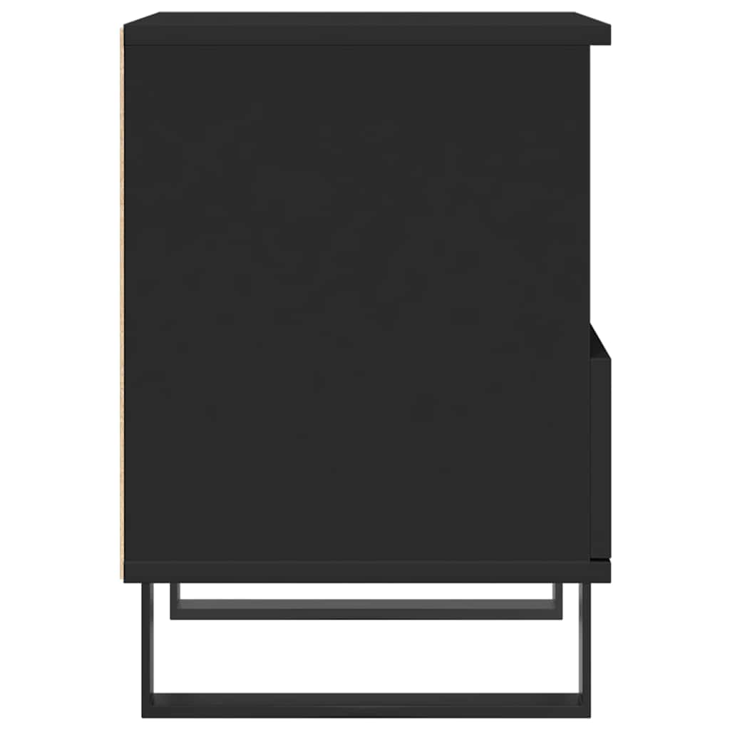 Κομοδίνο Μαύρο 40 x 35 x 50 εκ. από Επεξεργασμένο Ξύλο