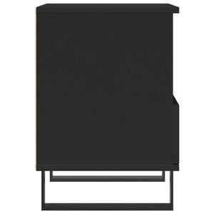 Κομοδίνο Μαύρο 40 x 35 x 50 εκ. από Επεξεργασμένο Ξύλο