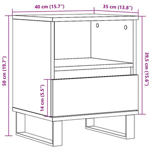 Κομοδίνα 2 τεμ. Sonoma Δρυς 40 x 35 x 50 εκ. από Επεξεργ. Ξύλο